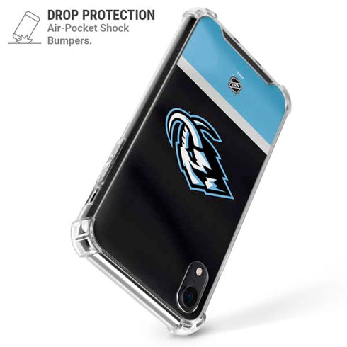NHL Utah Mammoth Striped Jersey iPhone XR Clear Case