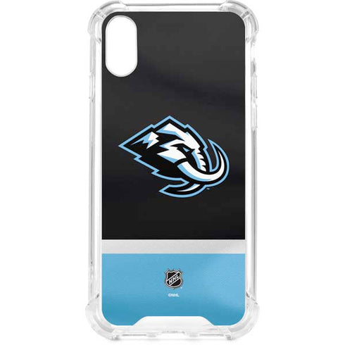 NHL Utah Mammoth Striped Jersey iPhone XS Clear Case