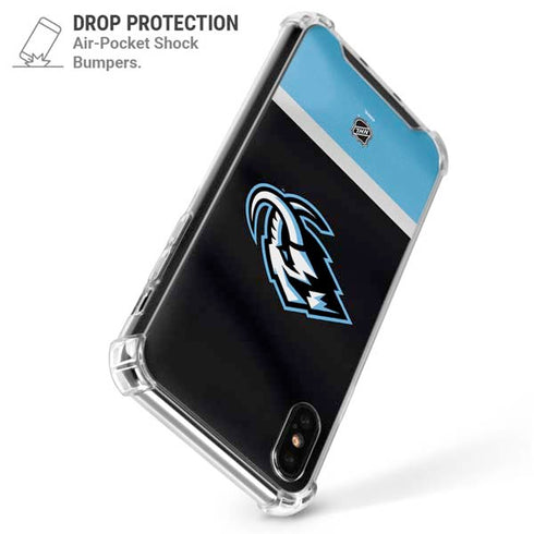 NHL Utah Mammoth Striped Jersey iPhone XS Max Clear Case