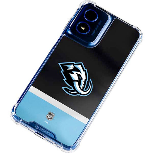 NHL Utah Mammoth Striped Jersey Moto G 5G (2024) Clear Case