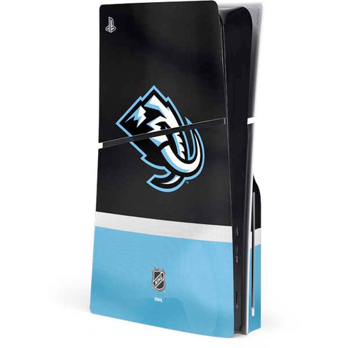 NHL Utah Mammoth Striped Jersey PS5 Slim Disk Console Skin