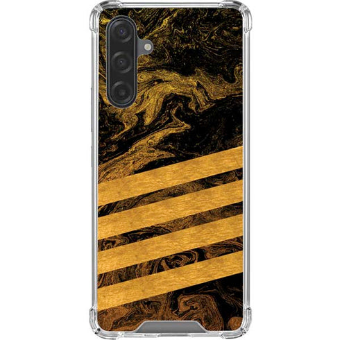 Striped Marble Galaxy A17 Clear Case