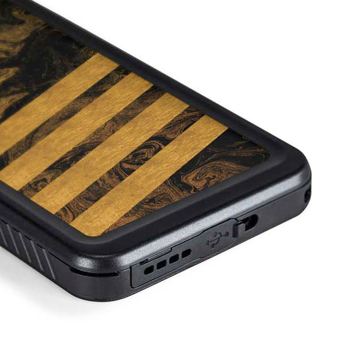 Striped Marble Galaxy S24 Plus Waterproof Case