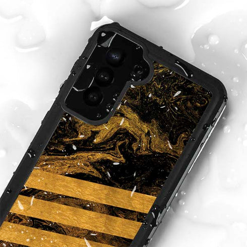 Striped Marble Galaxy S24 Plus Waterproof Case