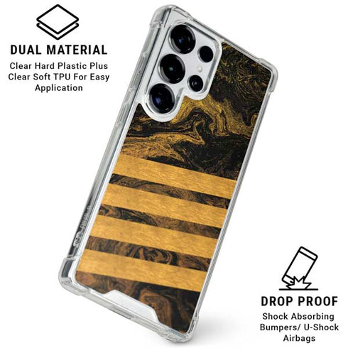 Striped Marble Galaxy S25 Ultra Clear Case