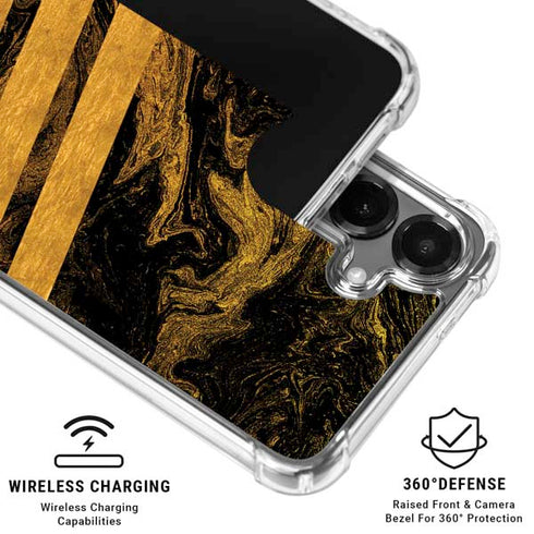 Striped Marble Galaxy S26 Clear Case