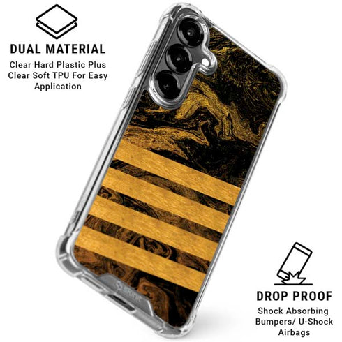 Striped Marble Galaxy S26 Clear Case