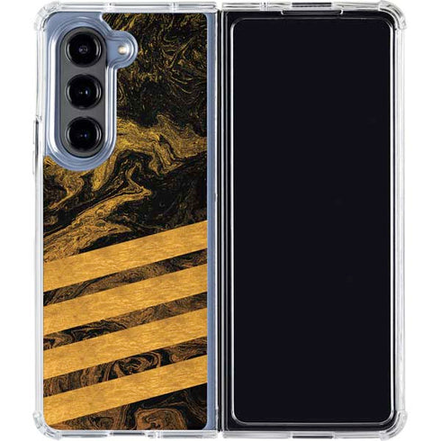 Striped Marble Galaxy Z Fold5 5G Clear Case