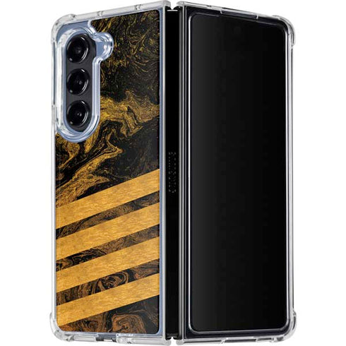 Striped Marble Galaxy Z Fold5 5G Clear Case