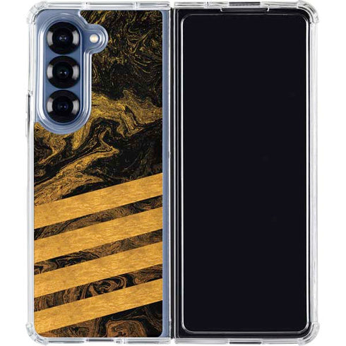 Striped Marble Galaxy Z Fold6 Clear Case