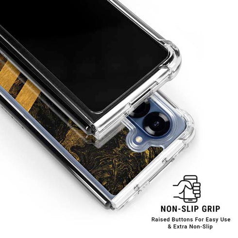 Striped Marble Galaxy Z Fold6 Clear Case