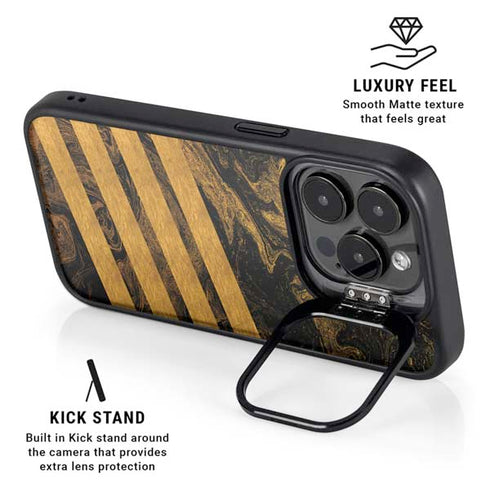 Striped Marble iPhone 13 Pro Kickstand Case
