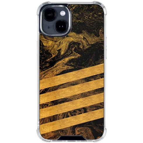 Striped Marble iPhone 15 Clear Case