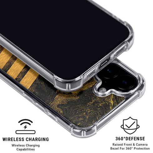 Striped Marble iPhone 16 Clear Case