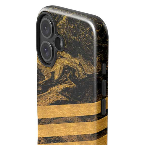 Striped Marble iPhone 16 Plus Impact Case