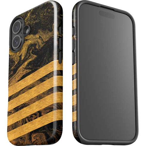 Striped Marble iPhone 16 Plus Impact Case