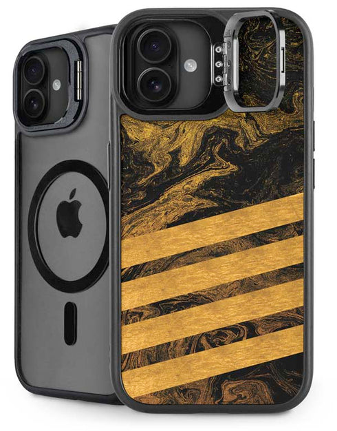 Striped Marble iPhone 16 Plus Kickstand Case