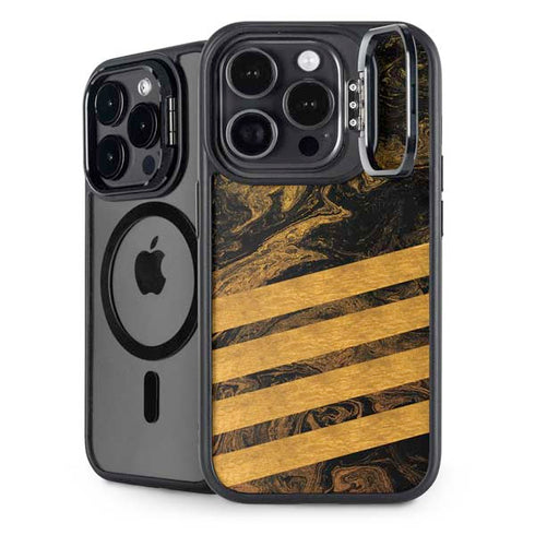 Striped Marble iPhone 16 Pro Kickstand Case