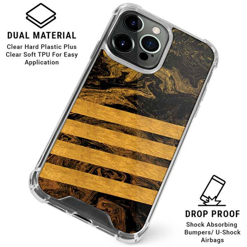 Striped Marble iPhone 16 Pro Max Clear Case