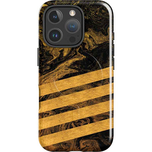 Striped Marble iPhone 16 Pro Max Magsafe Impact Case