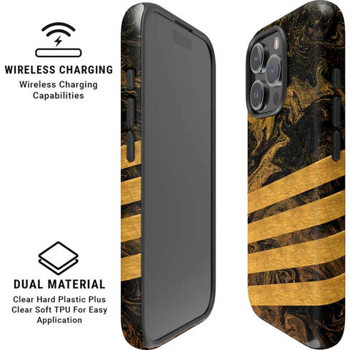Striped Marble iPhone 16 Pro Max Magsafe Impact Case
