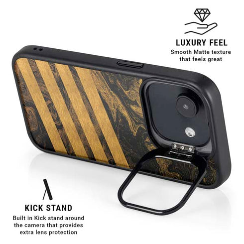 Striped Marble iPhone 16e Kickstand Case