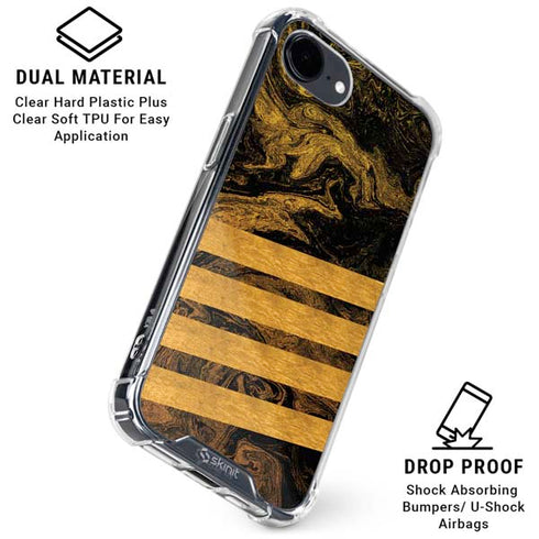 Striped Marble iPhone 16e Clear Case