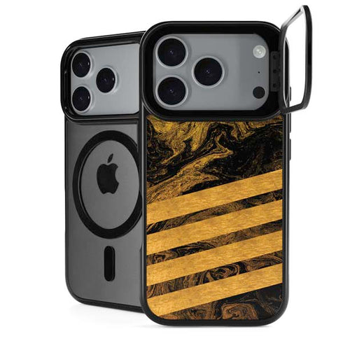 Striped Marble iPhone 18 Pro Kickstand Case