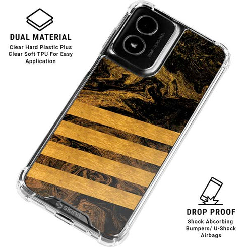 Striped Marble Moto G Power 5G (2024) Clear Case