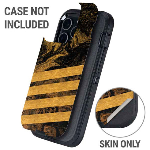 Striped Marble Otterbox Defender iPhone Skin