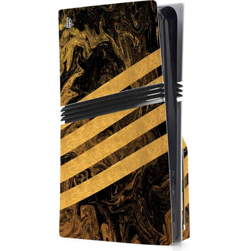 Striped Marble PS5 Pro Disk Console Skin
