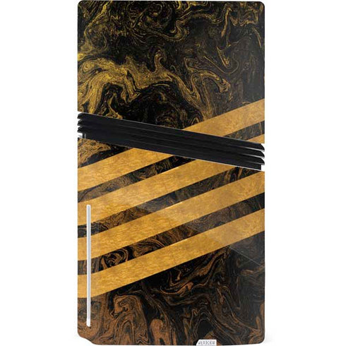 Striped Marble PS5 Pro Disk Console Skin