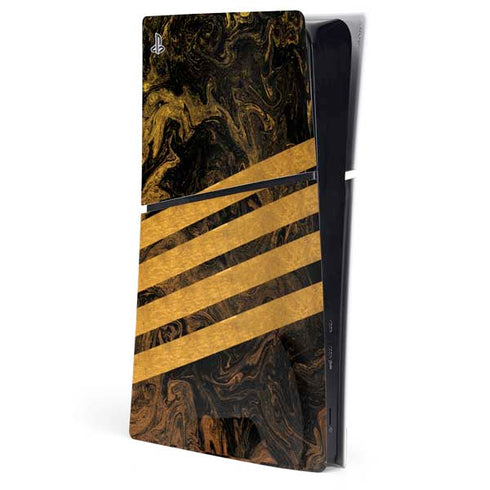 Striped Marble PS5 Slim Digital Edition Console Skin