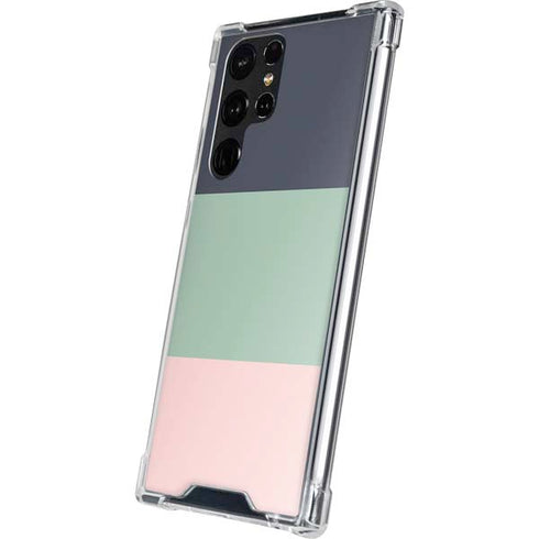 Striped Spring Colors Galaxy S22 Ultra Clear Case