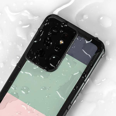 Striped Spring Colors Galaxy S24 Ultra Waterproof Case