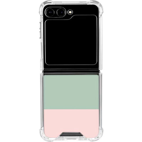 Striped Spring Colors Galaxy Z Flip6 Clear Case