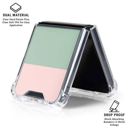 Striped Spring Colors Galaxy Z Flip6 Clear Case