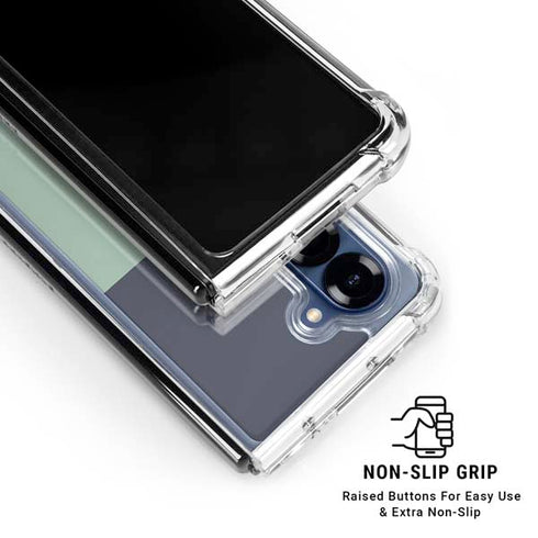 Striped Spring Colors Galaxy Z Fold6 Clear Case