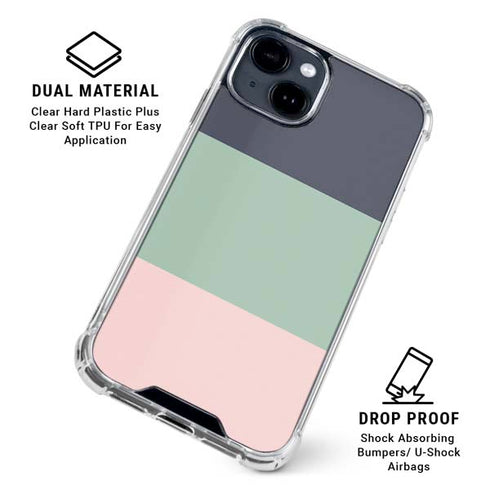Striped Spring Colors iPhone 15 Clear Case