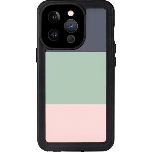 Striped Spring Colors iPhone 15 Pro Waterproof Case