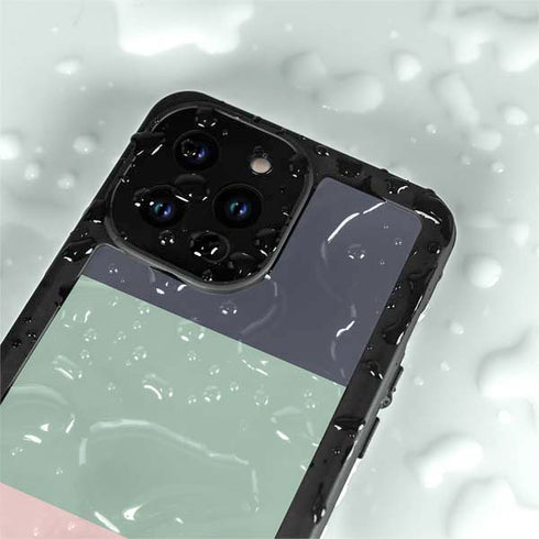 Striped Spring Colors iPhone 15 Pro Waterproof Case