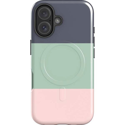 Striped Spring Colors iPhone 16 Magsafe Impact Case