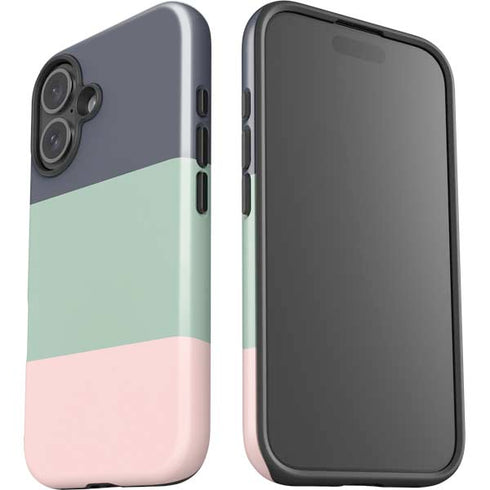 Striped Spring Colors iPhone 16 Plus Impact Case
