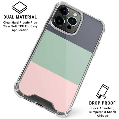 Striped Spring Colors iPhone 16 Pro Max Clear Case