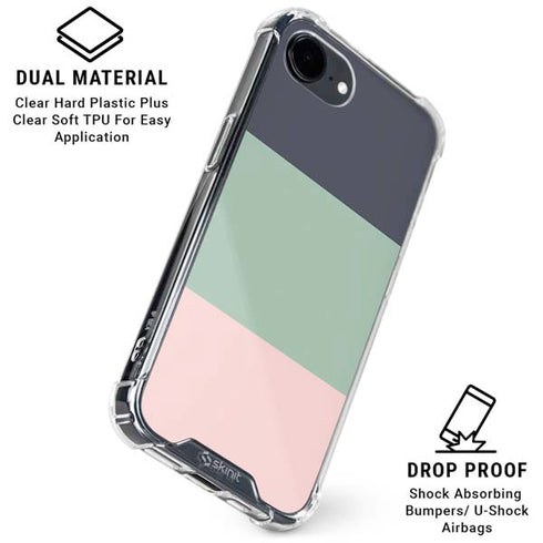 Striped Spring Colors iPhone 16e Clear Case
