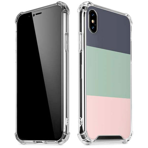 Striped Spring Colors iPhone X/XS Clear Case