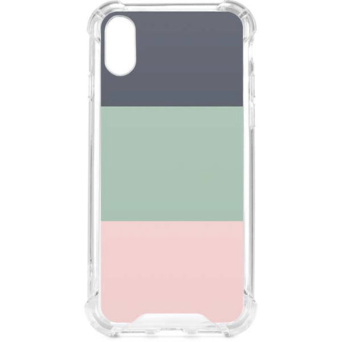 Striped Spring Colors iPhone XS Clear Case