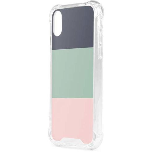 Striped Spring Colors iPhone XS Clear Case