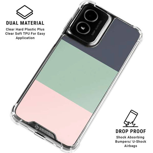 Striped Spring Colors Moto G Power 5G (2024) Clear Case