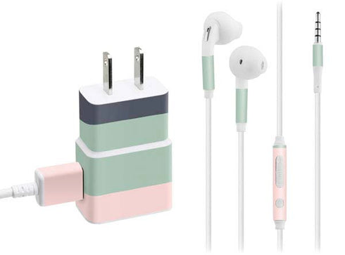 Striped Spring Colors Phone Charger Skin